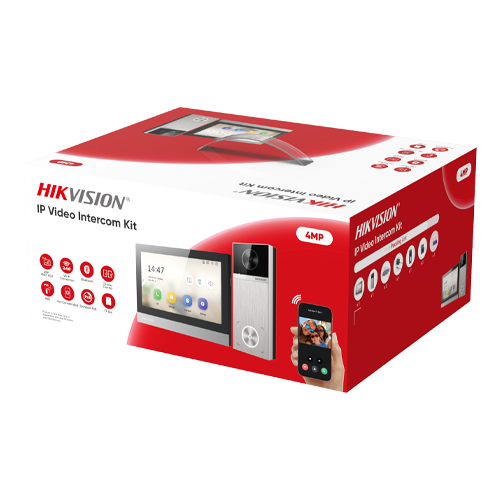 Kit videointerfon IP, 4MP, IR 3m, Wi-Fi 6, 2.4Ghz, IP65 – HIKVISION DS-KIS613-S