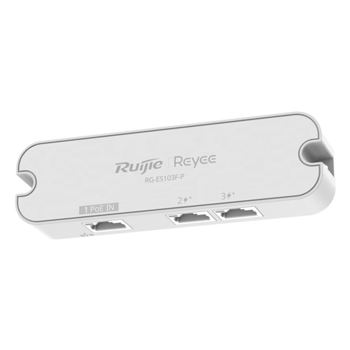 Switch/Extender PoE, 3 x RJ45 10/100 Mbps (2 x PoE+ Out, 1 x PoE+ In), Unmanaged – Ruijie Reyee RG-ES103F-P