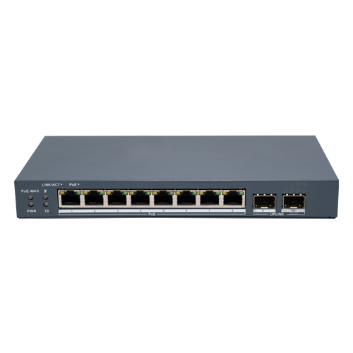 Switch 8 x RJ45 1G Smart PoE 80W, 2 x SFP 1G, Smart Management – HIKVISION DS-3E1510P-EI-M-8P2F
