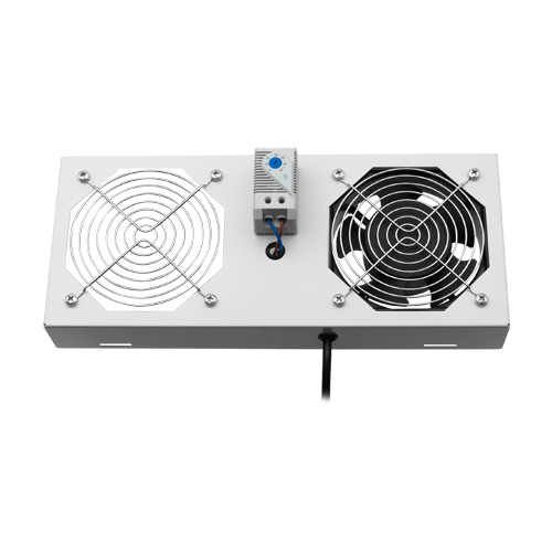 Modul 1 ventilator pentru rack SBW/EXIP55 19′, cu termostat, RAL 7035 – ASYTECH Networking ASY-FAN-EXIP55-THM-1F